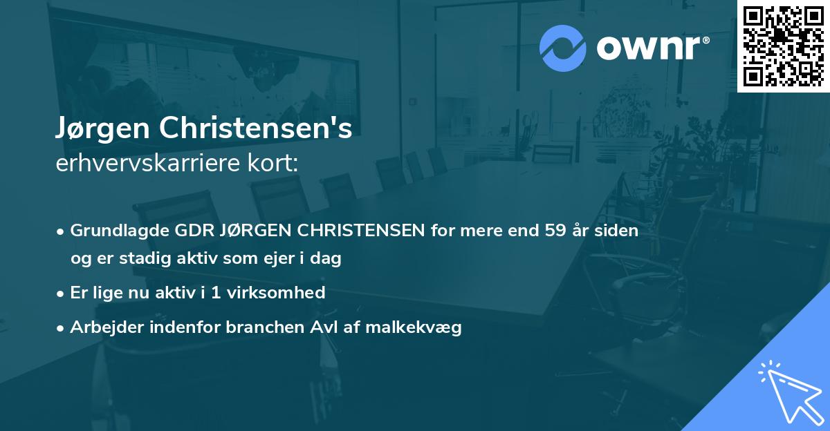 Jørgen Christensen's erhvervskarriere kort