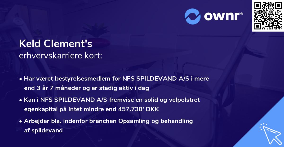 Keld Clement's erhvervskarriere kort