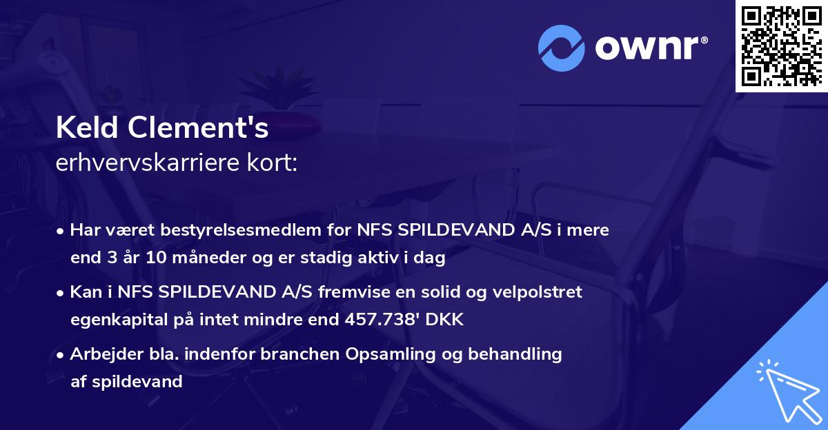 Keld Clement's erhvervskarriere kort