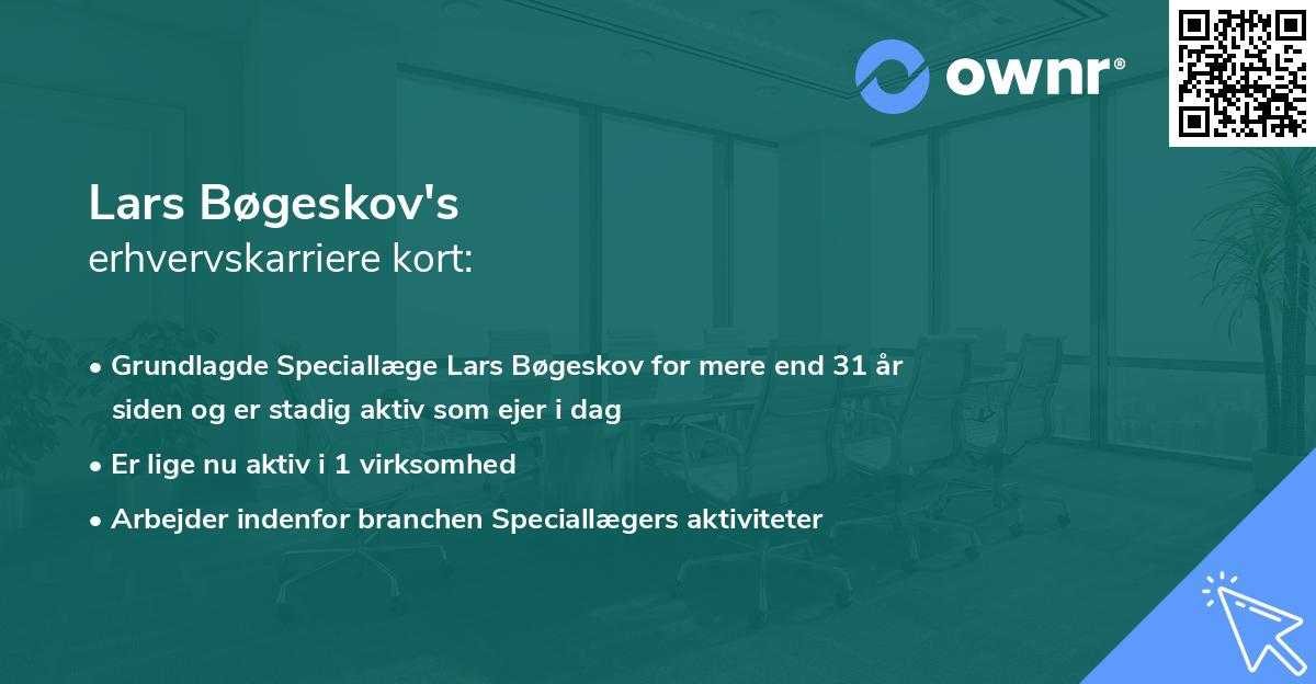 Lars Bøgeskov's erhvervskarriere kort