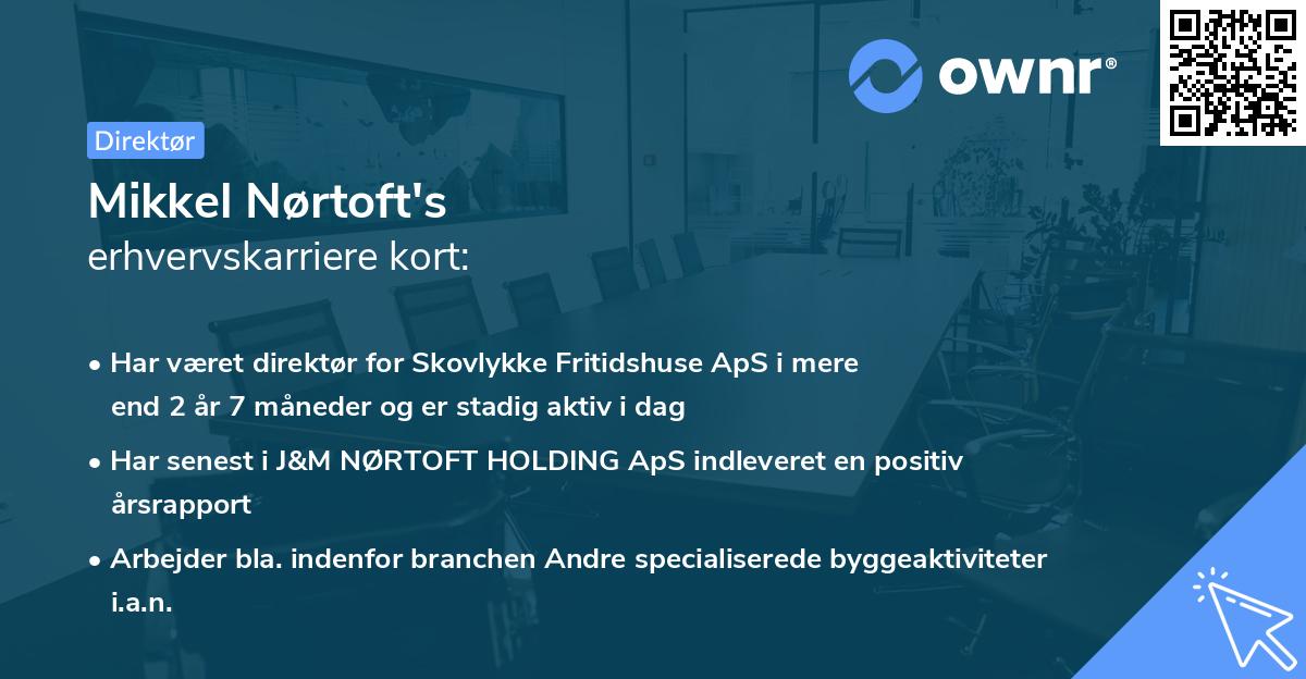 Mikkel Nørtoft's erhvervskarriere kort