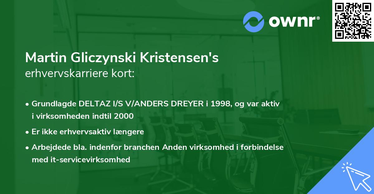 Martin Gliczynski Kristensen's erhvervskarriere kort