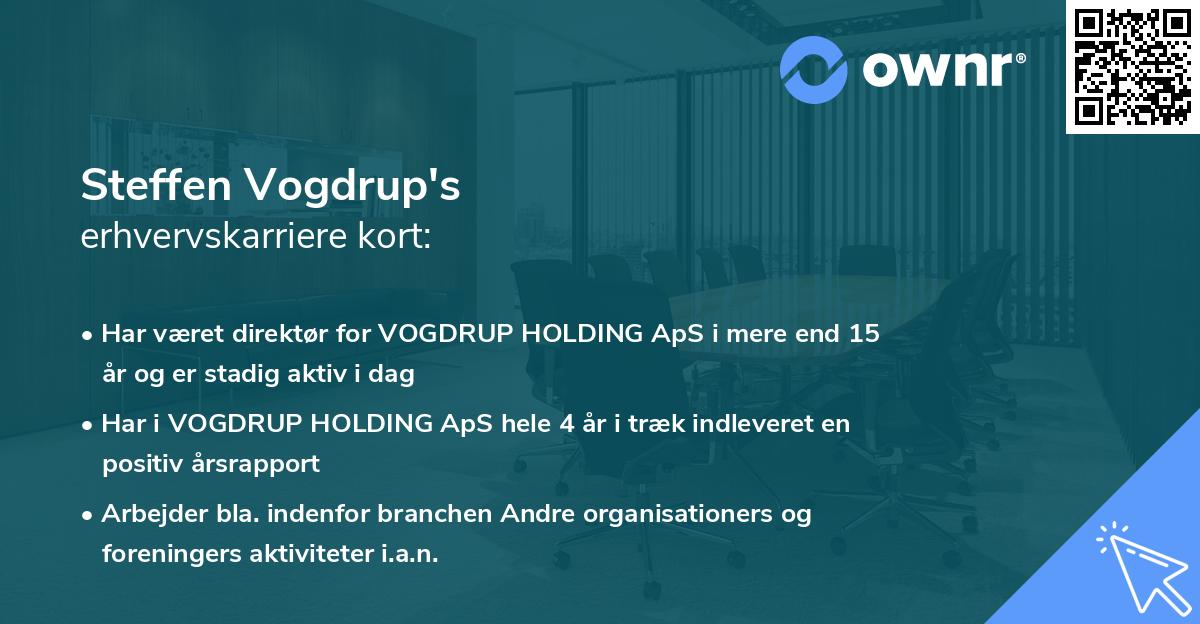 Steffen Vogdrup's erhvervskarriere kort