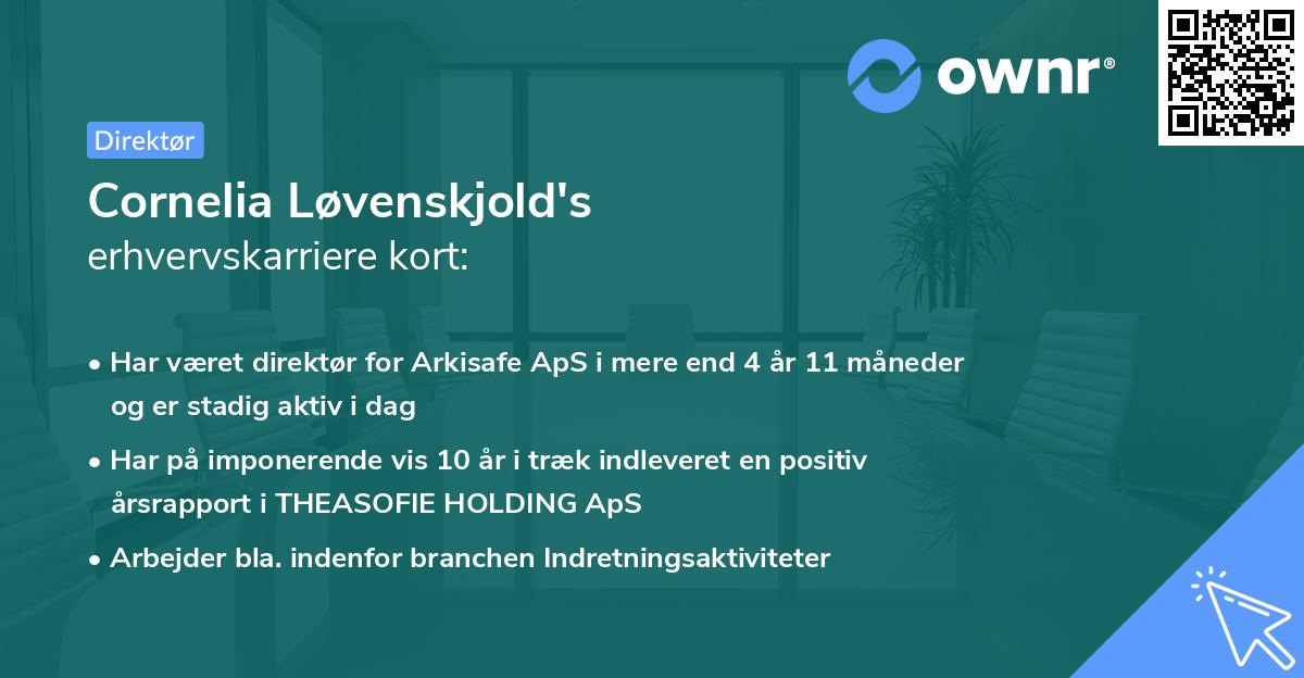 Cornelia Løvenskjold's erhvervskarriere kort
