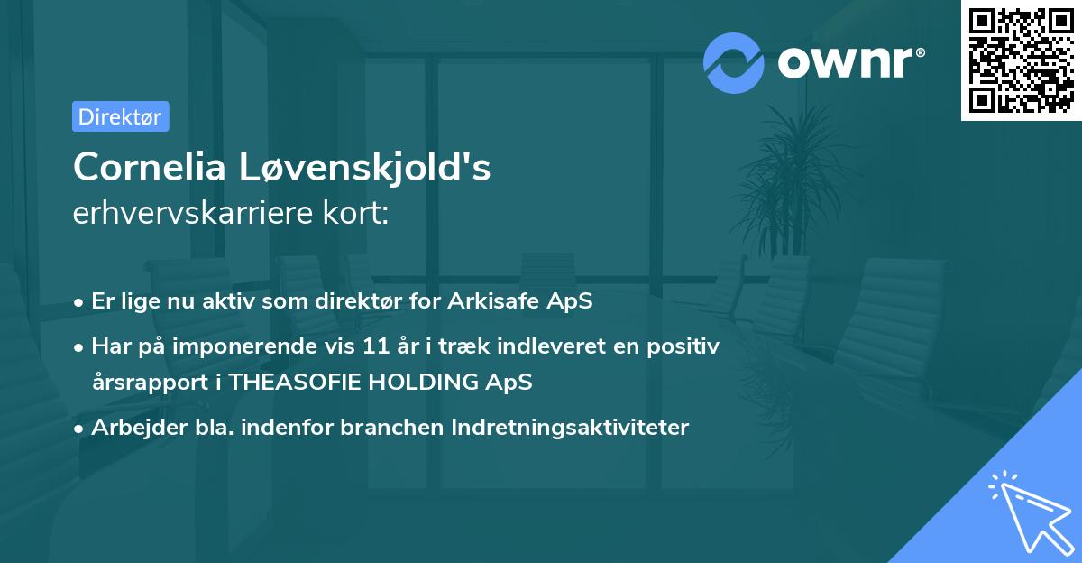 Cornelia Løvenskjold's erhvervskarriere kort