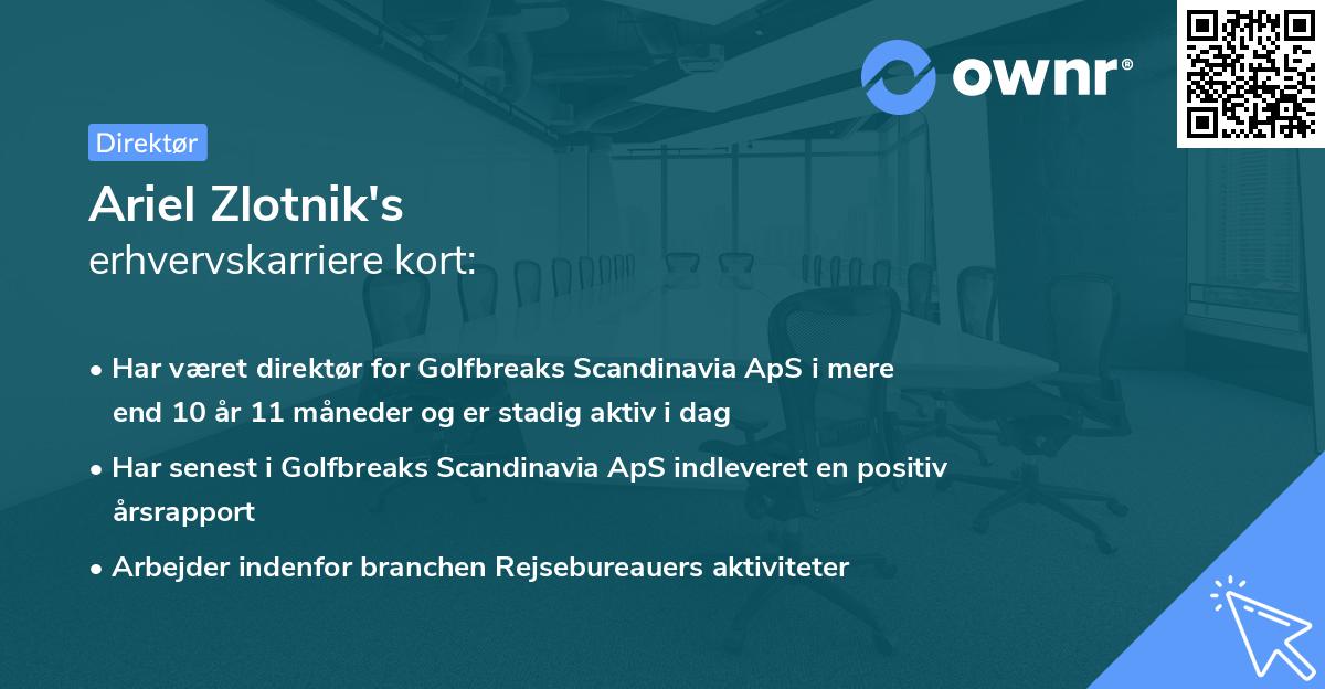 Ariel Zlotnik's erhvervskarriere kort