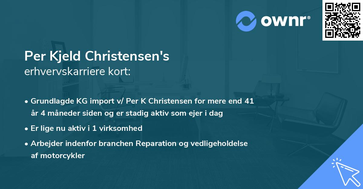 Per Kjeld Christensen's erhvervskarriere kort