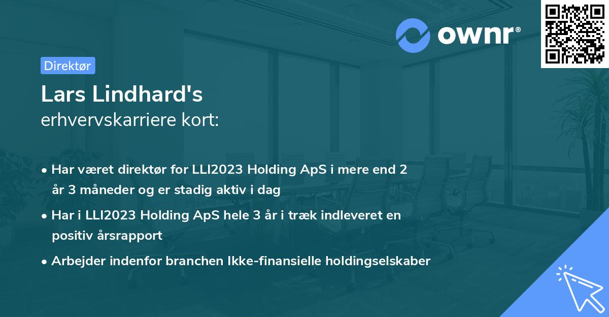 Lars Lindhard's erhvervskarriere kort