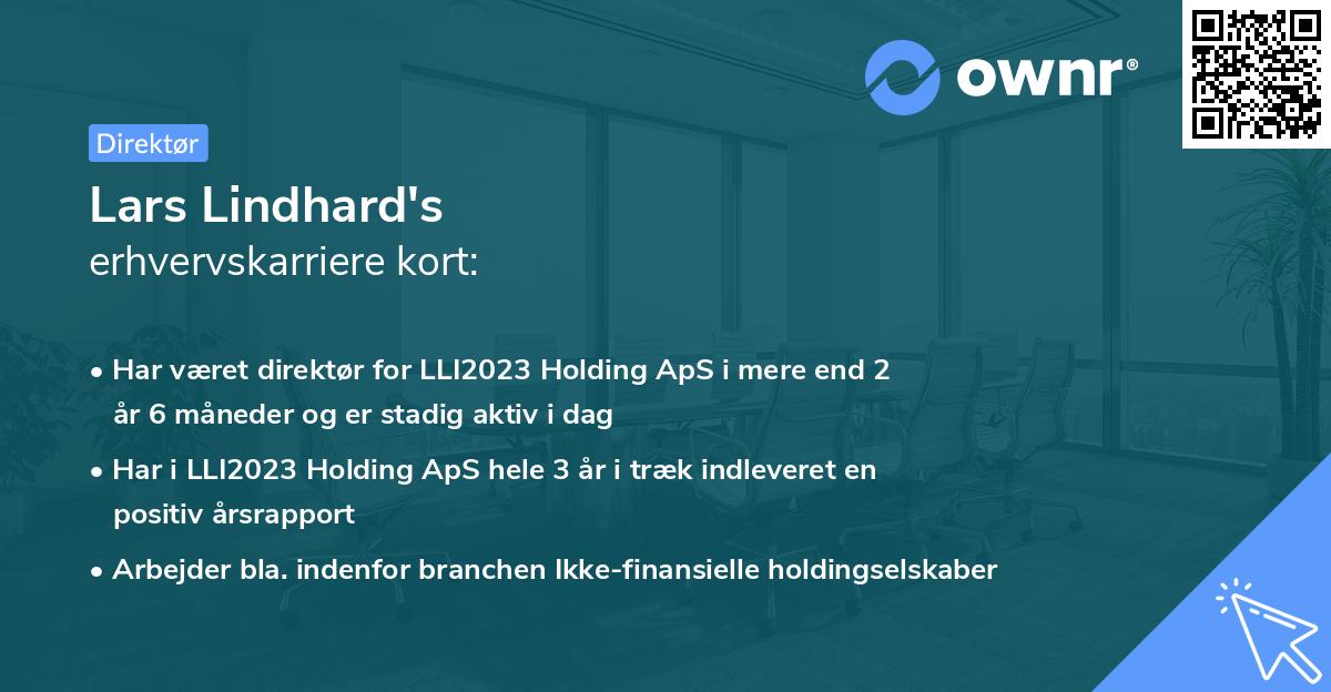Lars Lindhard's erhvervskarriere kort