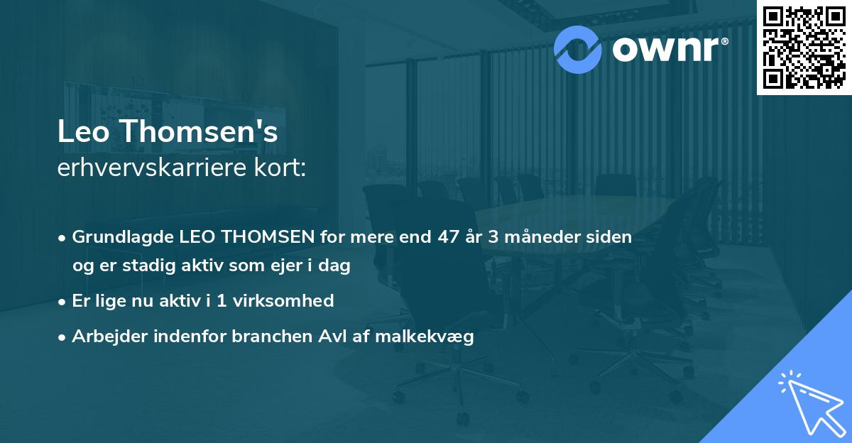 Leo Thomsen's erhvervskarriere kort