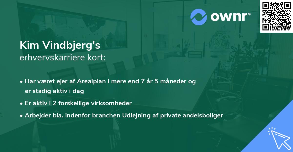 Kim Vindbjerg's erhvervskarriere kort