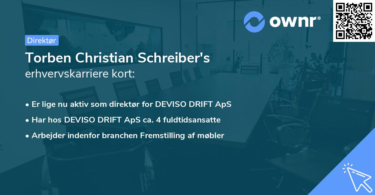 Torben Christian Schreiber's erhvervskarriere kort