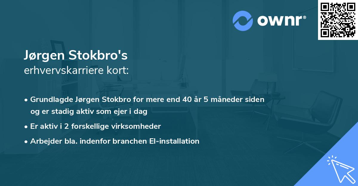 Jørgen Stokbro's erhvervskarriere kort