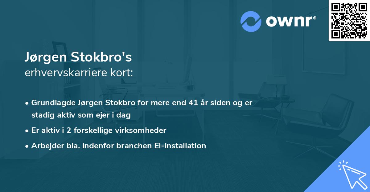 Jørgen Stokbro's erhvervskarriere kort