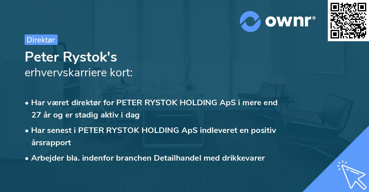Peter Rystok's erhvervskarriere kort