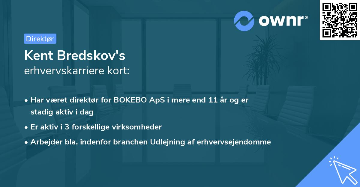 Kent Bredskov's erhvervskarriere kort