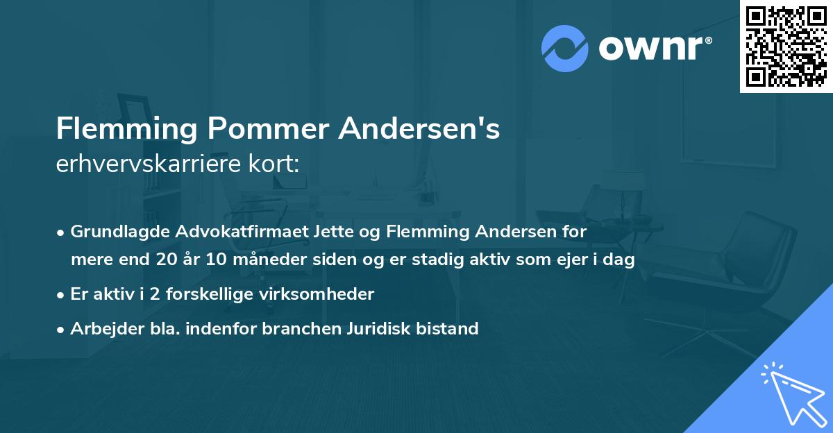 Flemming Pommer Andersen's erhvervskarriere kort