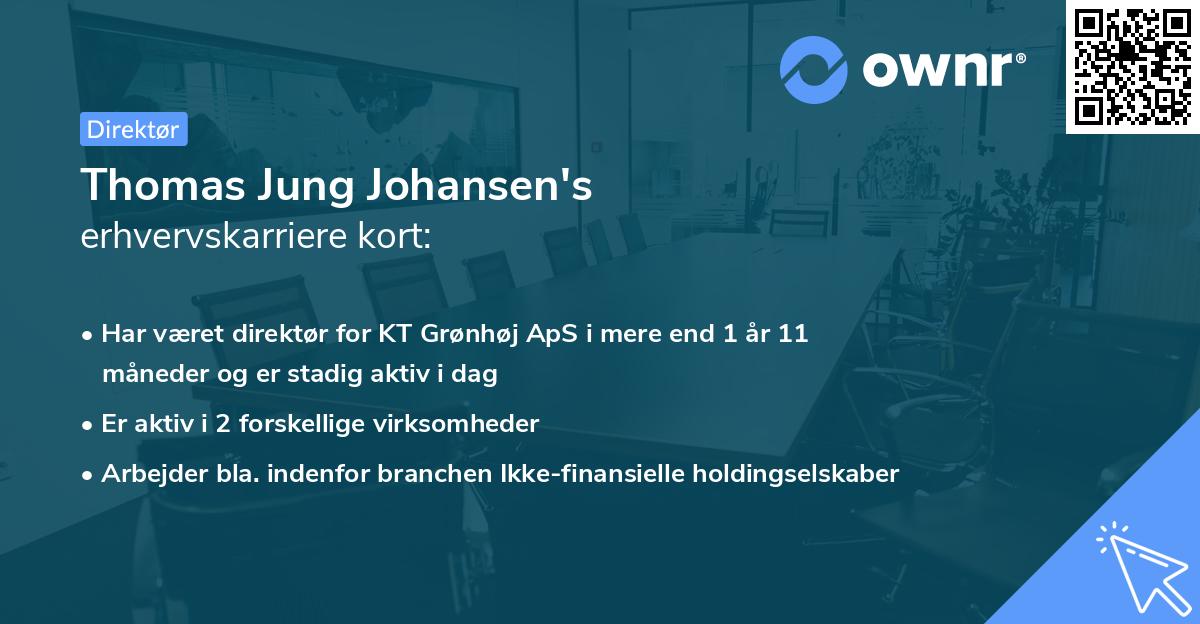 Thomas Jung Johansen's erhvervskarriere kort