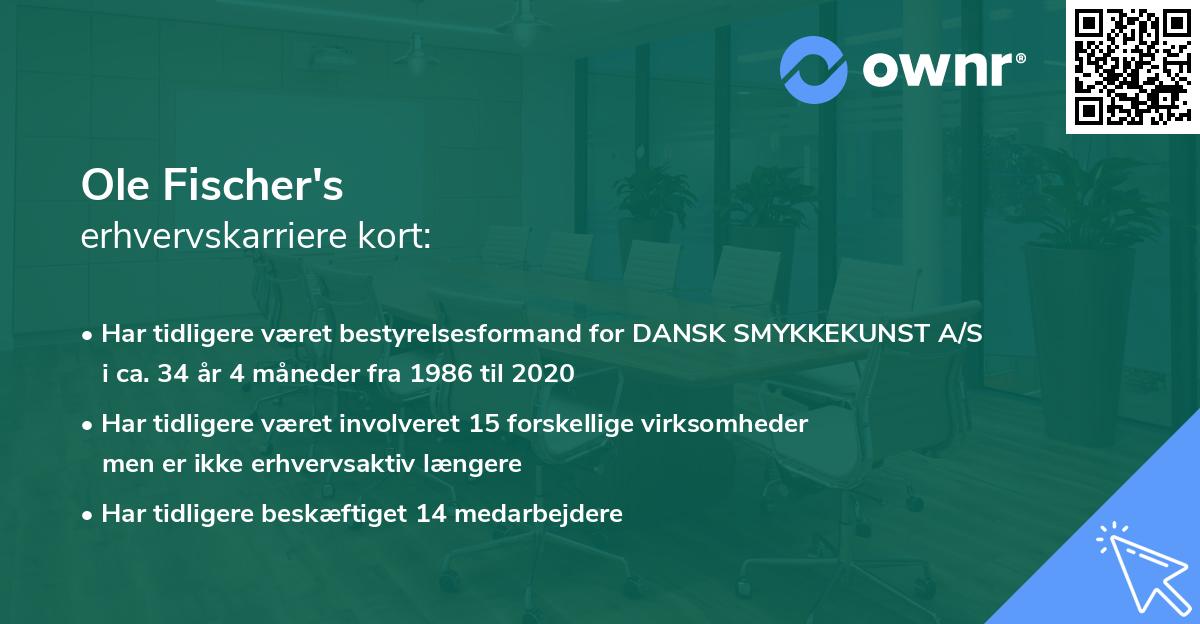 Ole Fischer's erhvervskarriere kort