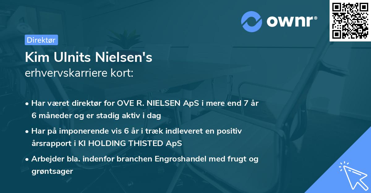 Kim Ulnits Nielsen's erhvervskarriere kort