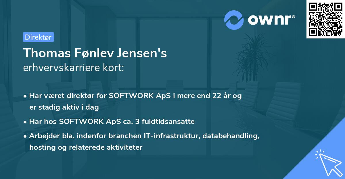 Thomas Fønlev Jensen's erhvervskarriere kort