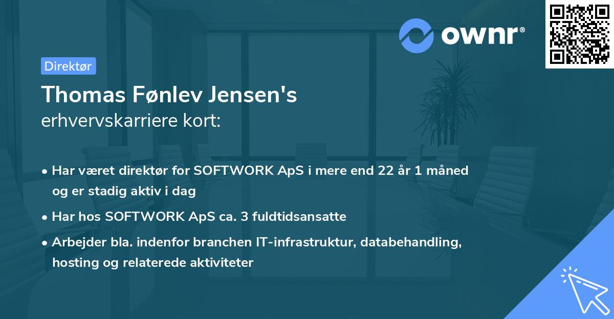 Thomas Fønlev Jensen's erhvervskarriere kort