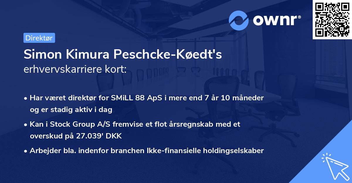 Simon Kimura Peschcke-Køedt's erhvervskarriere kort