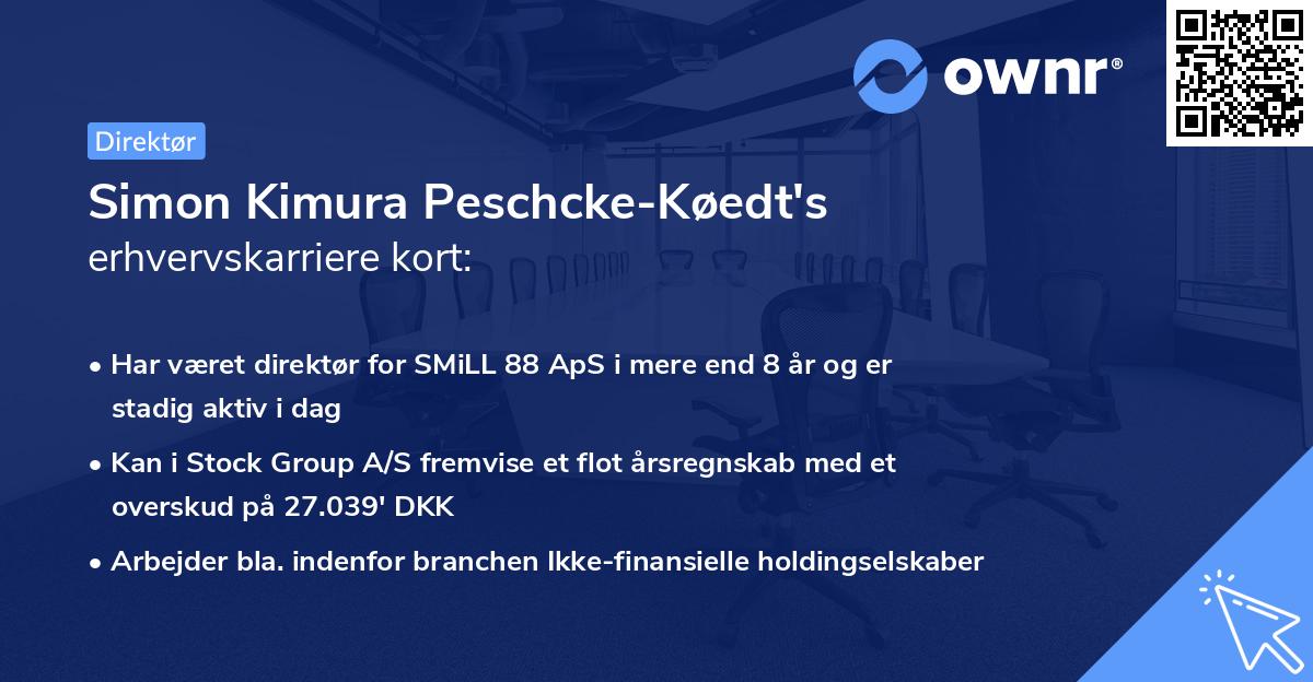 Simon Kimura Peschcke-Køedt's erhvervskarriere kort