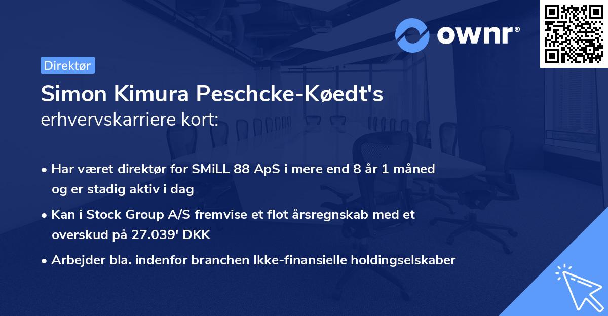 Simon Kimura Peschcke-Køedt's erhvervskarriere kort