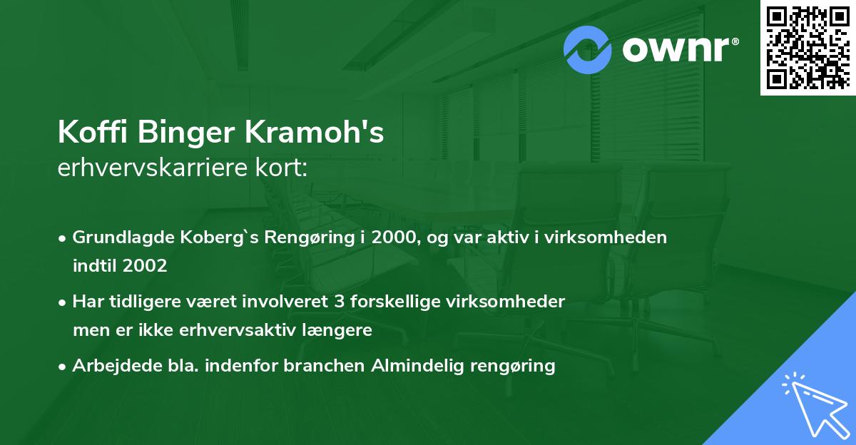 Koffi Binger Kramoh's erhvervskarriere kort