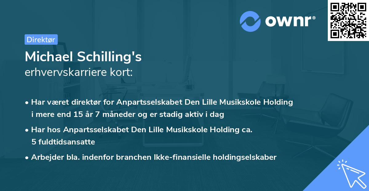 Michael Schilling's erhvervskarriere kort