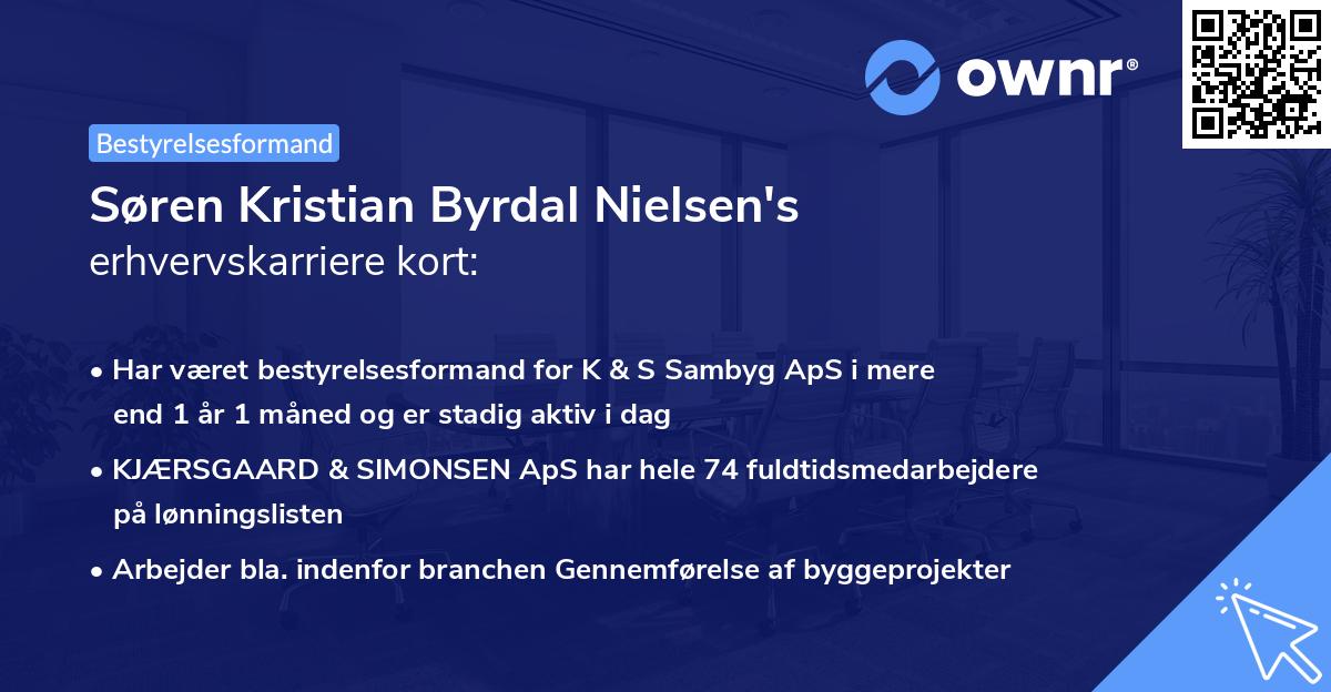 Søren Kristian Byrdal Nielsen's erhvervskarriere kort