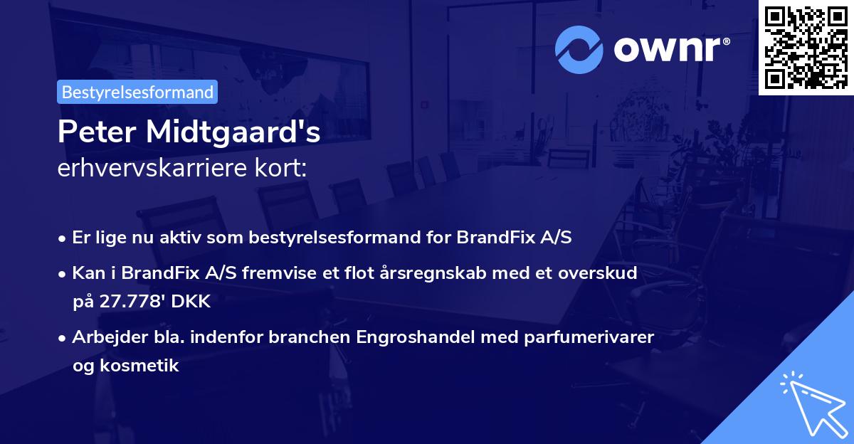 Peter Midtgaard's erhvervskarriere kort