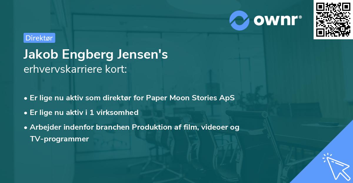 Jakob Engberg Jensen's erhvervskarriere kort
