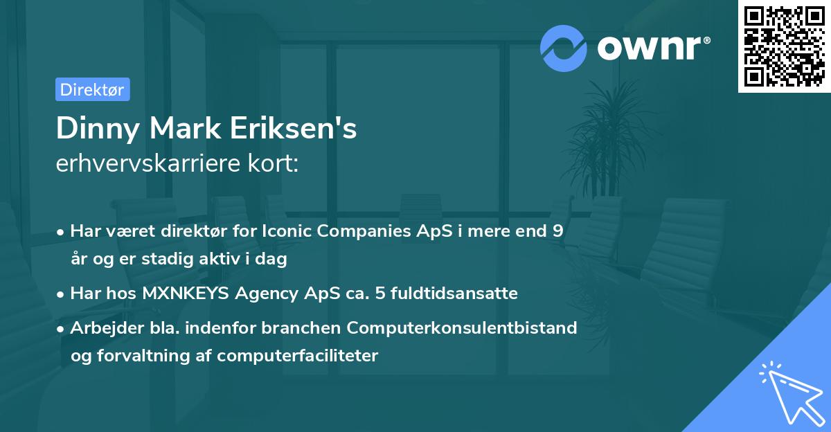 Dinny Mark Eriksen's erhvervskarriere kort