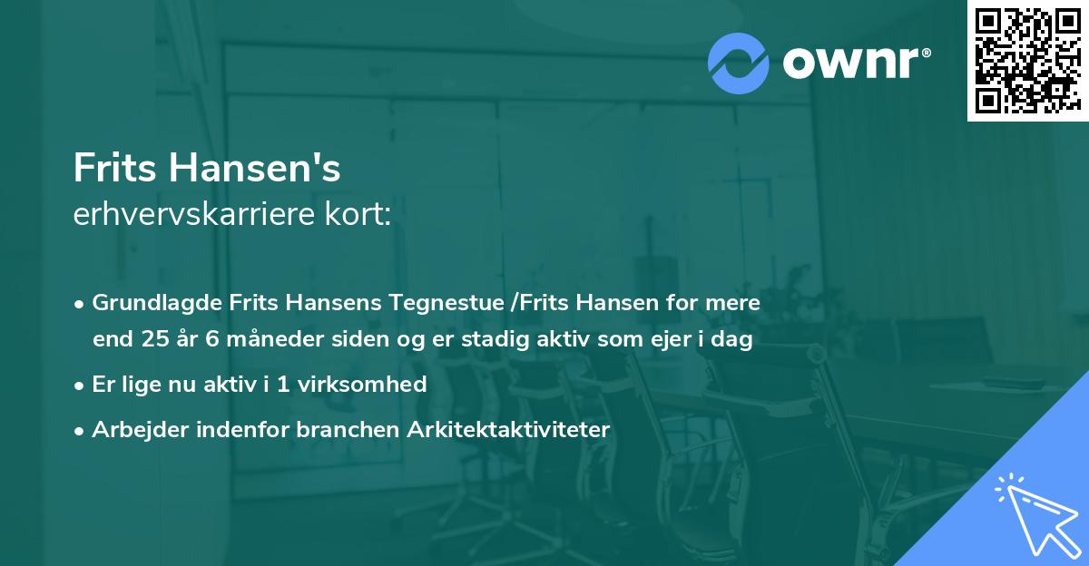 Frits Hansen's erhvervskarriere kort