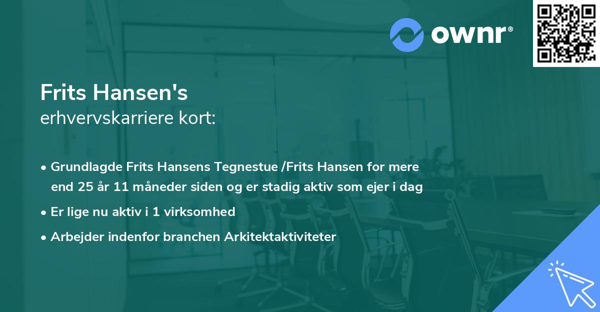 Frits Hansen's erhvervskarriere kort