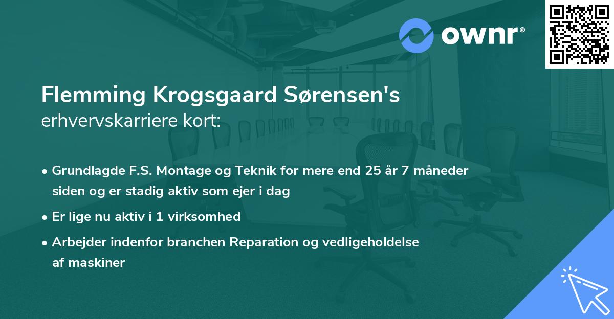 Flemming Krogsgaard Sørensen's erhvervskarriere kort
