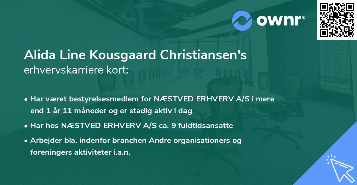 Alida Line Kousgaard Christiansen's erhvervskarriere kort