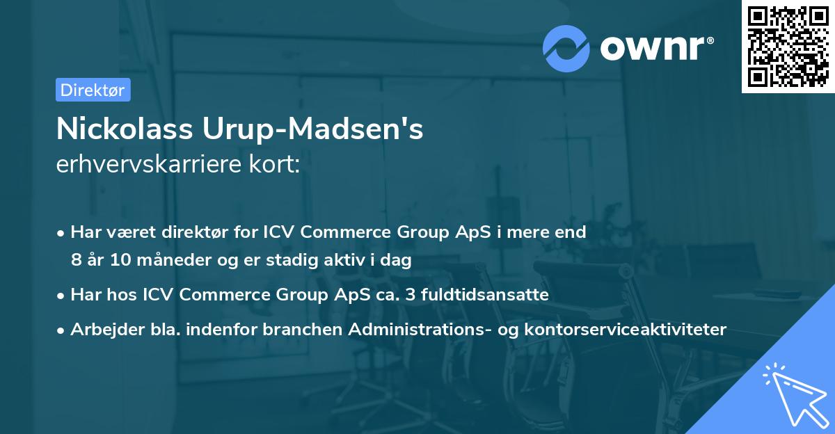Nickolass Urup-Madsen's erhvervskarriere kort