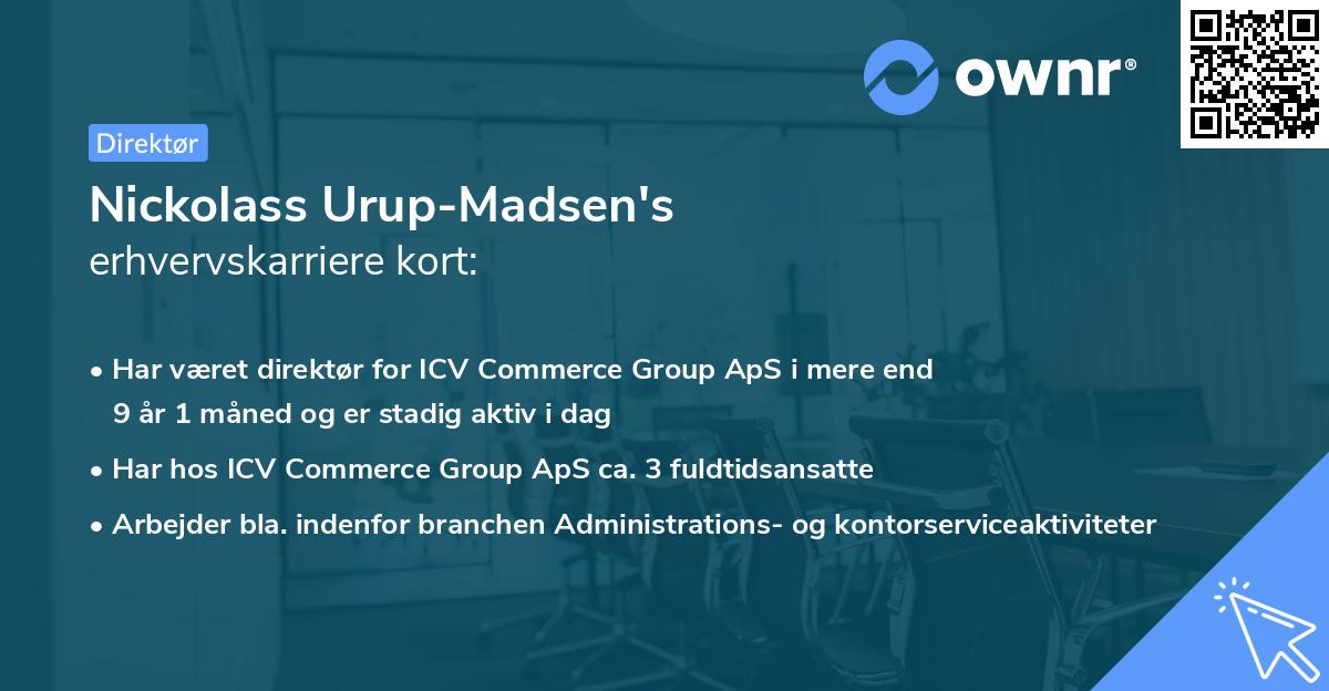 Nickolass Urup-Madsen's erhvervskarriere kort