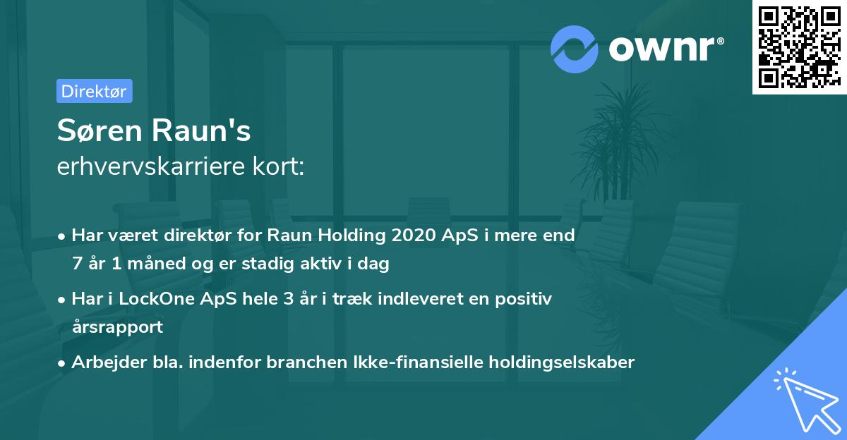 Søren Raun's erhvervskarriere kort