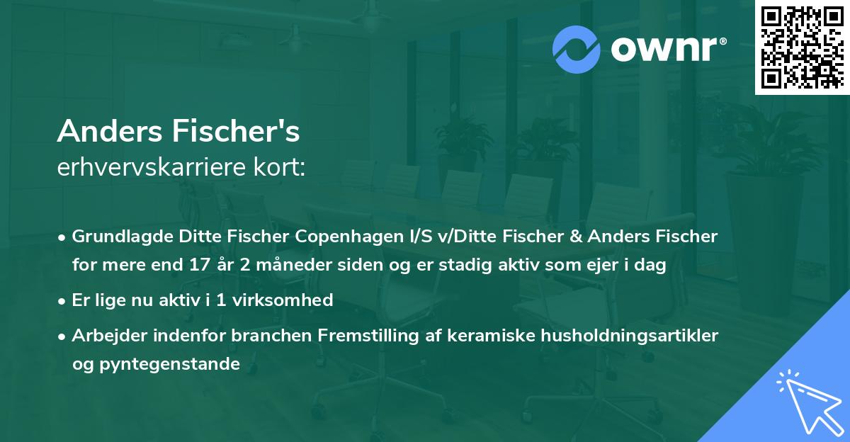 Anders Fischer's erhvervskarriere kort