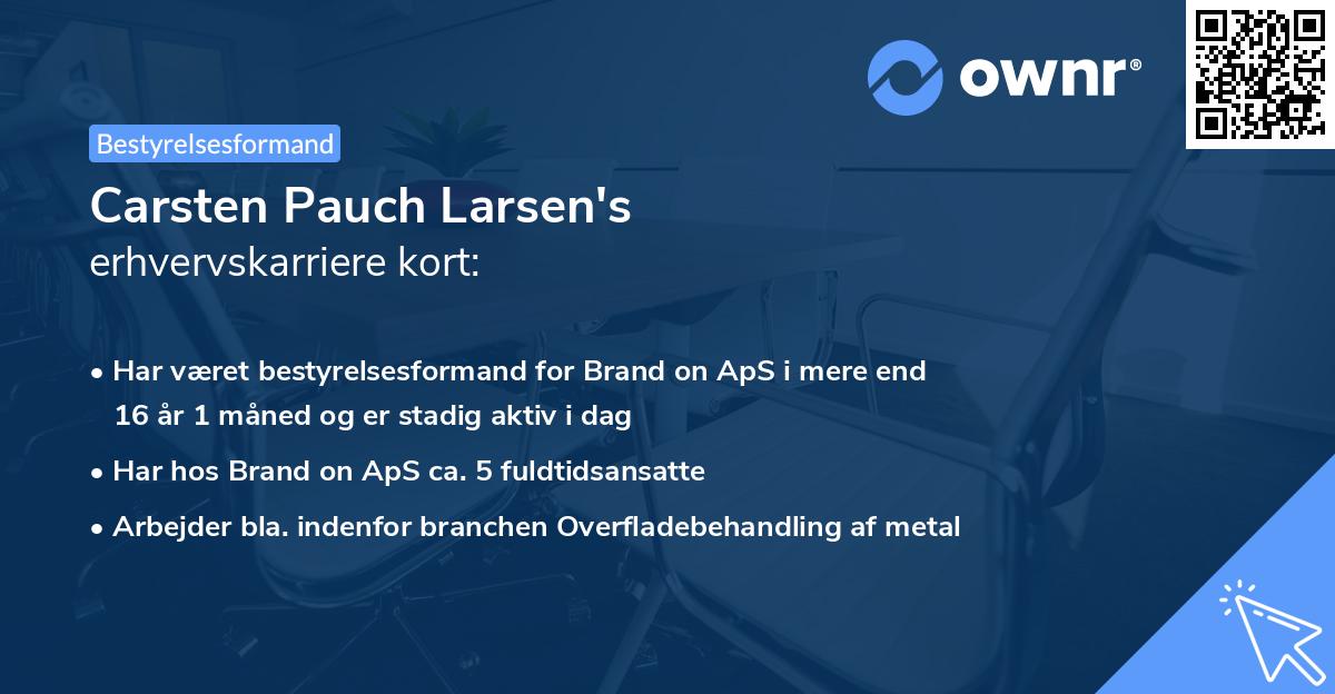 Carsten Pauch Larsen's erhvervskarriere kort