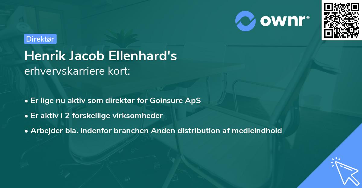 Henrik Jacob Ellenhard's erhvervskarriere kort