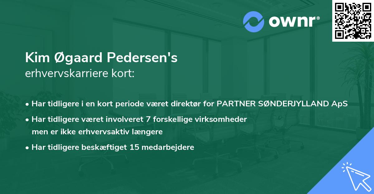 Kim Øgaard Pedersen's erhvervskarriere kort