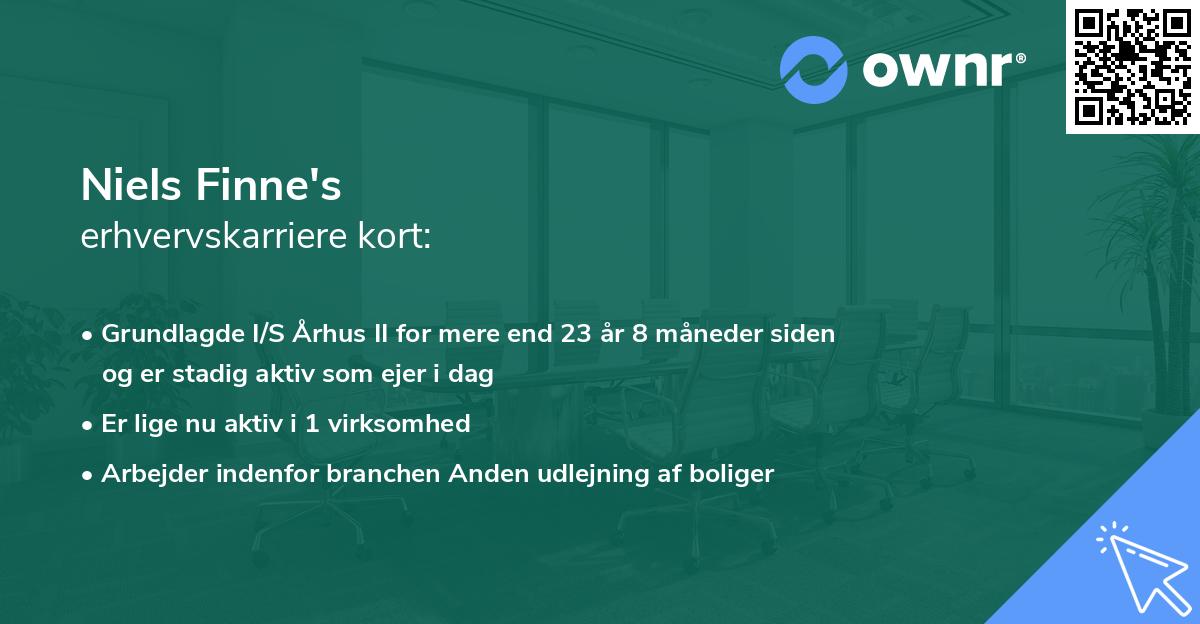 Niels Finne's erhvervskarriere kort