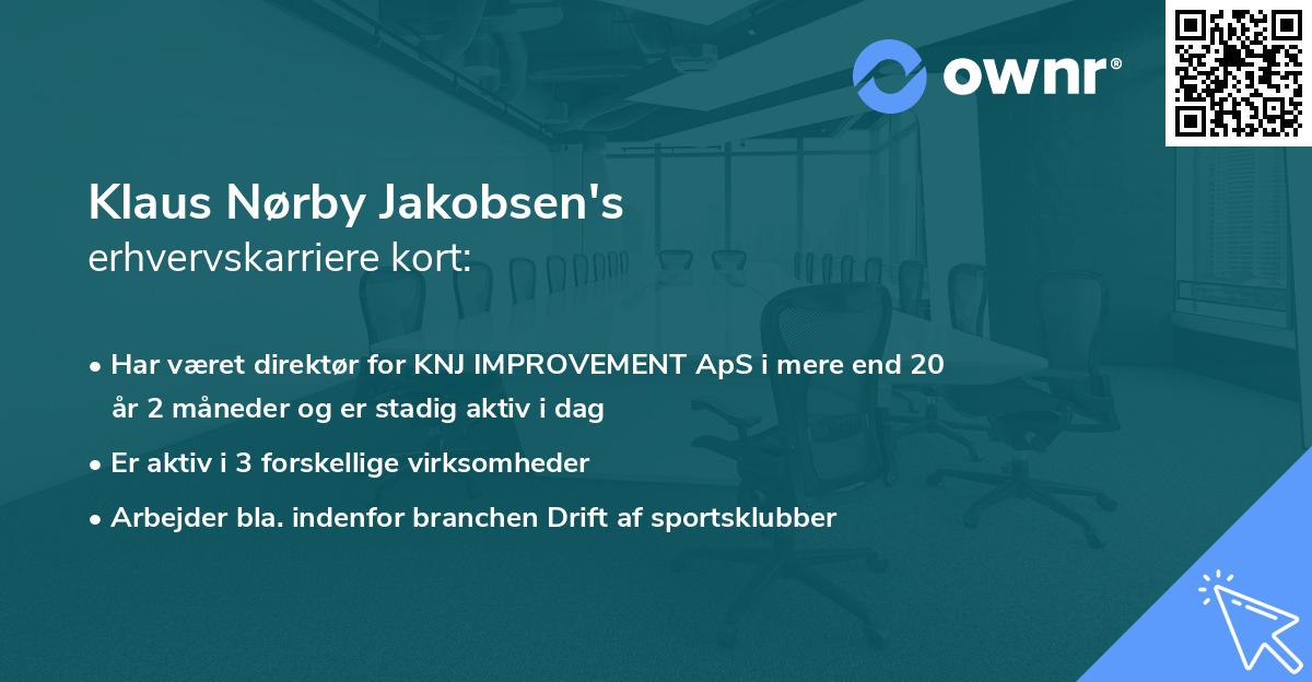 Klaus Nørby Jakobsen's erhvervskarriere kort