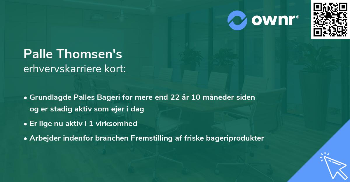 Palle Thomsen's erhvervskarriere kort