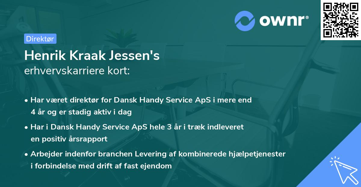 Henrik Kraak Jessen's erhvervskarriere kort